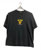 vault roomボルトルーム）の古着「BAN 刺繍Tシャツ」｜ブラック