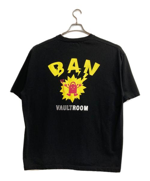 vault room（ボルトルーム）VAULT ROOM (ボルトルーム) BAN 刺繍Tシャツ ブラック サイズ:ＸＬの古着・服飾アイテム
