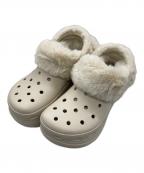 crocsクロックス）の古着「ストンプラインドクロッグ サンダル」｜アイボリー