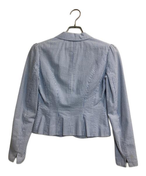 RALPH LAUREN（ラルフローレン）RALPH LAUREN (ラルフローレン) シアサッカーストライプジャケット ブルー サイズ:7の古着・服飾アイテム