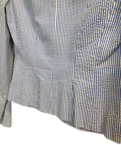 RALPH LAUREN（ラルフローレン）RALPH LAUREN (ラルフローレン) シアサッカーストライプジャケット ブルー サイズ:7の古着・服飾アイテム