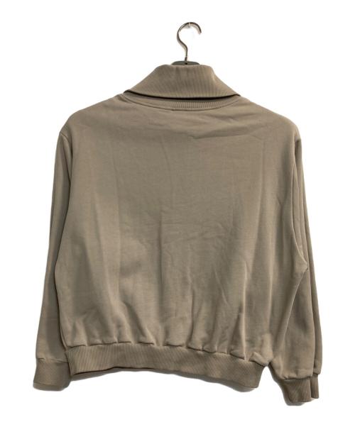 X-GIRL（エックスガール）X-girl (エックスガール) PREP LOGO HALF ZIP SWEAT TOP ベージュ サイズ:Mの古着・服飾アイテム