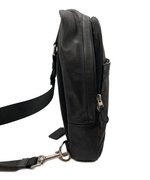 COACH（コーチ）COACH (コーチ) ボディーバッグ ブラック×ブラウンの古着・服飾アイテム