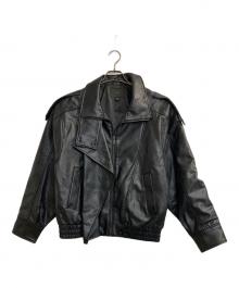 ZARA（ザラ）の古着「フェイクレザージャケット」｜ブラック