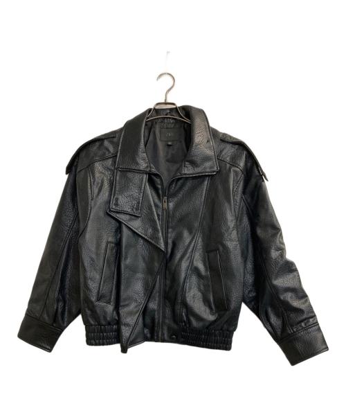 ZARA（ザラ）ZARA (ザラ) フェイクレザージャケット ブラック サイズ:ＸＳの古着・服飾アイテム