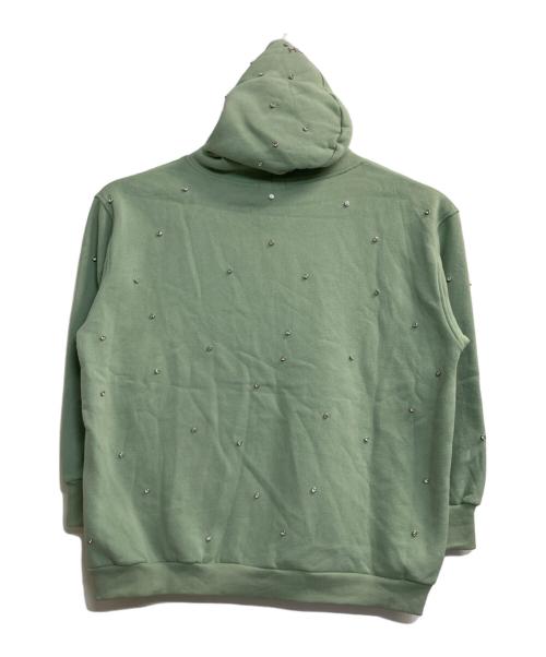 darich（ダーリッチ）Darich (ダーリッチ) ランダムビジューフーディ グリーン サイズ:ＦＲＥＥ 未使用品の古着・服飾アイテム