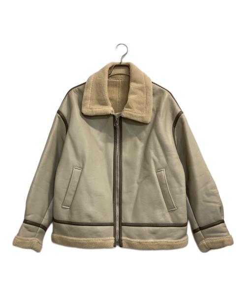 EDIFICE（エディフィス）EDIFICE (エディフィス) オーバーサイズ フェイクムートンジャケット アイボリー サイズ:Ｌの古着・服飾アイテム