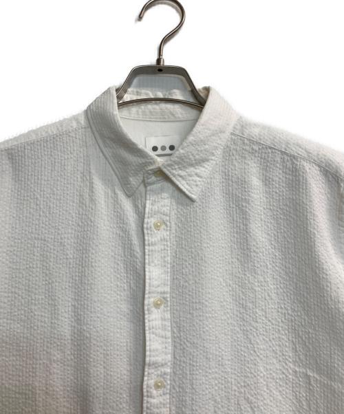 THREE DOTS（スリードッツ）THREE DOTS (スリードッツ) シアサッカーシャツ ホワイト サイズ:Mの古着・服飾アイテム