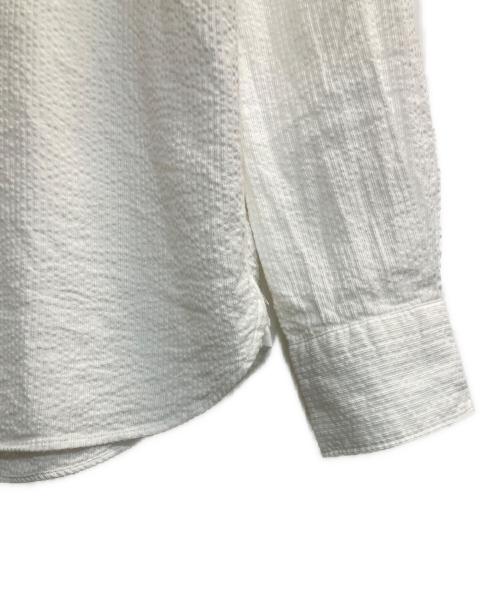THREE DOTS（スリードッツ）THREE DOTS (スリードッツ) シアサッカーシャツ ホワイト サイズ:Mの古着・服飾アイテム