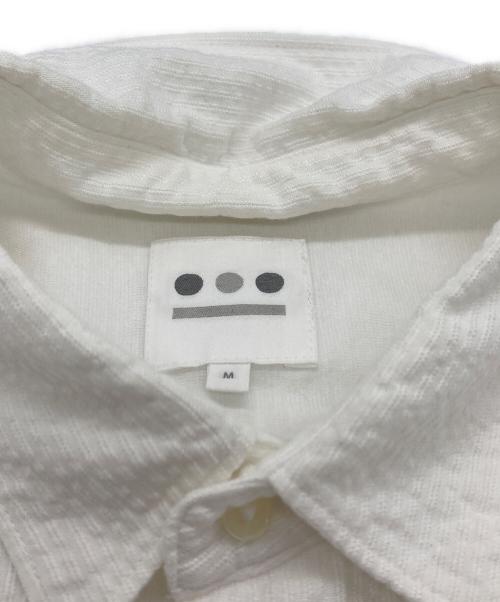 THREE DOTS（スリードッツ）THREE DOTS (スリードッツ) シアサッカーシャツ ホワイト サイズ:Mの古着・服飾アイテム
