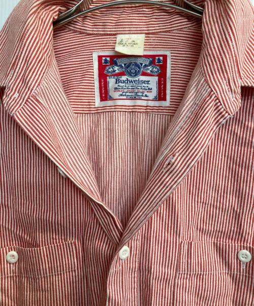 BUDWEISER（バドワイザー）BUDWEISER (バドワイザー) ワークシャツ レッド サイズ:不明の古着・服飾アイテム