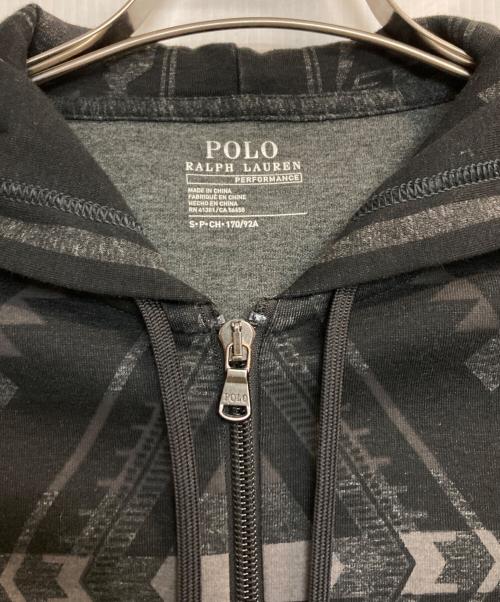POLO RALPH LAUREN（ポロ・ラルフローレン）POLO RALPH LAUREN (ポロ・ラルフローレン) ネイティブ柄ジップパーカー ブラック サイズ:Sの古着・服飾アイテム