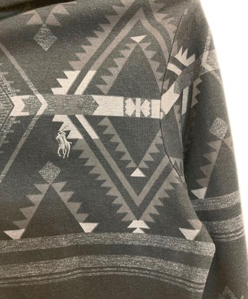 POLO RALPH LAUREN（ポロ・ラルフローレン）POLO RALPH LAUREN (ポロ・ラルフローレン) ネイティブ柄ジップパーカー ブラック サイズ:Sの古着・服飾アイテム