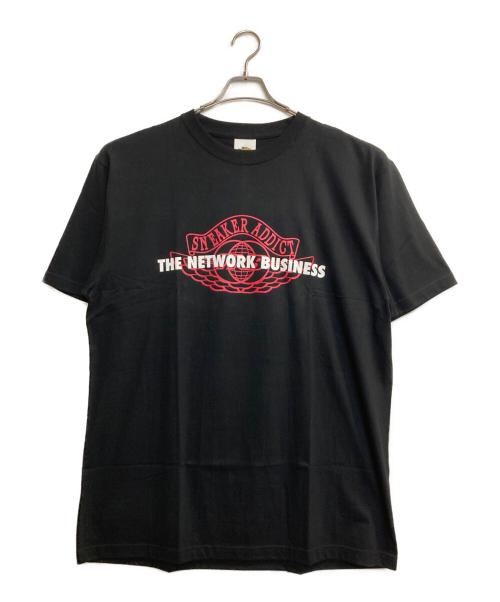 THE NETWORK BUSINESS（ザネットワークビジネス）THE NETWORK BUSINESS (ザネットワークビジネス) WING FOOT BRED S/S TEE ブラック サイズ:ＸＬの古着・服飾アイテム