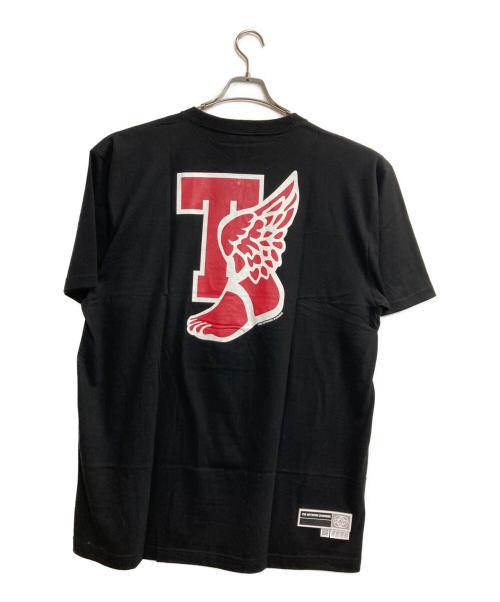 THE NETWORK BUSINESS（ザネットワークビジネス）THE NETWORK BUSINESS (ザネットワークビジネス) WING FOOT BRED S/S TEE ブラック サイズ:ＸＬの古着・服飾アイテム