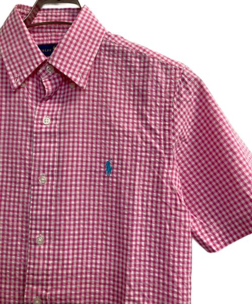 POLO RALPH LAUREN（ポロ・ラルフローレン）POLO RALPH LAUREN (ポロ・ラルフローレン) S/Sギンガムチェックシャツ ピンク サイズ:ＸＳの古着・服飾アイテム