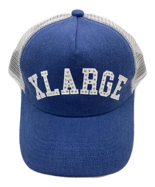 XLARGE（エクストララージ）XLARGE (エクストララージ) RHINESTONE LOGO MESH CAP ネイビー サイズ:ONE SIZEの古着・服飾アイテム