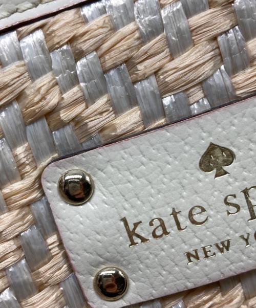 Kate Spade（ケイトスペード）Kate Spade (ケイトスペード) ストロートートバッグ ベージュ×アイボリーの古着・服飾アイテム