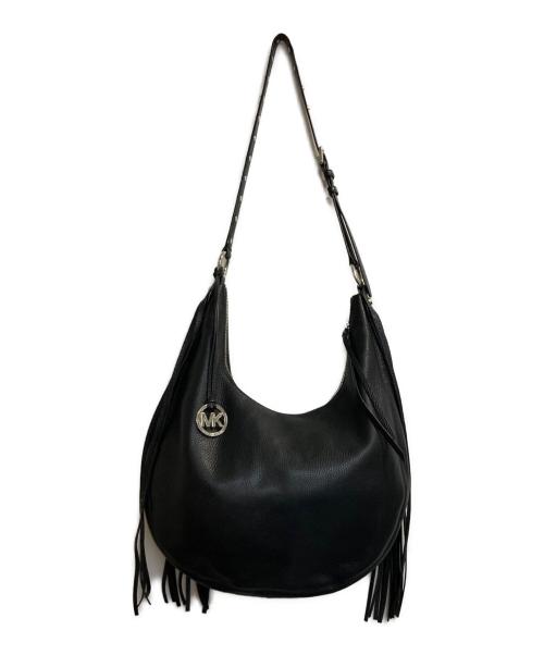 MICHAEL KORS（マイケルコース）MICHAEL KORS (マイケルコース) フリンジショルダーバッグ ブラックの古着・服飾アイテム