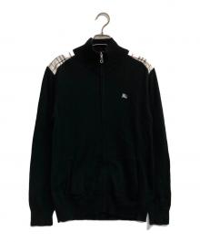 BURBERRY BLACK LABEL（バーバリーブラックレーベル）の古着「ドライバーズニット」｜ブラック