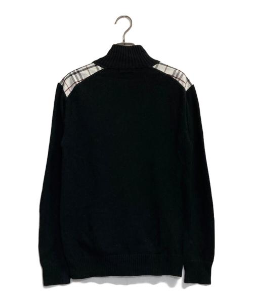 BURBERRY BLACK LABEL（バーバリーブラックレーベル）BURBERRY BLACK LABEL (バーバリーブラックレーベル) ドライバーズニット ブラック サイズ:2の古着・服飾アイテム