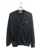 maison kitsuneメゾンキツネ）の古着「TRICOLOR FOX PATCH CLASSIC CARDIGAN」｜ブラック