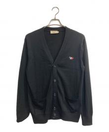 maison kitsune（メゾンキツネ）の古着「TRICOLOR FOX PATCH CLASSIC CARDIGAN」｜ブラック