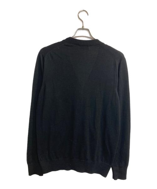 maison kitsune（メゾンキツネ）MAISON KITSUNE (メゾンキツネ) TRICOLOR FOX PATCH CLASSIC CARDIGAN ブラック サイズ:Lの古着・服飾アイテム