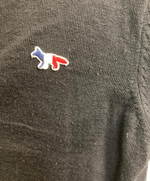 maison kitsune（メゾンキツネ）MAISON KITSUNE (メゾンキツネ) TRICOLOR FOX PATCH CLASSIC CARDIGAN ブラック サイズ:Lの古着・服飾アイテム