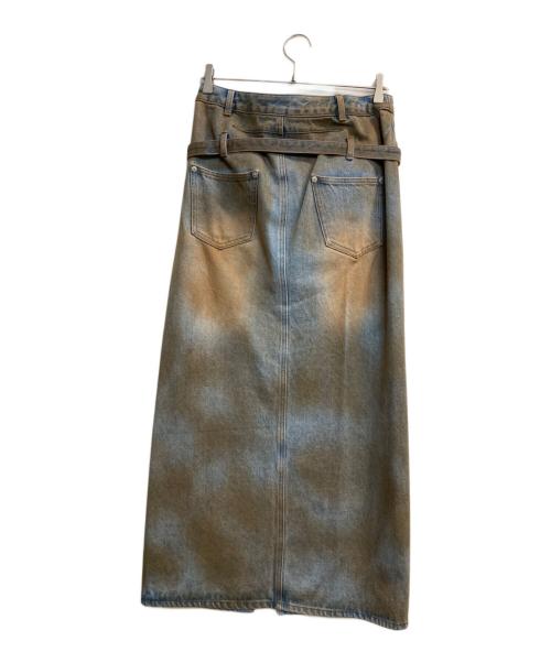 MAISON SPECIAL（メゾンスペシャル）MAISON SPECIAL (メゾンスペシャル) 2way High Waist Denim Skirt インディゴ×ブラウン サイズ:38の古着・服飾アイテム