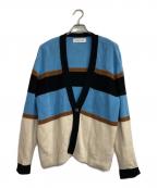 CULLNIクルニ）の古着「EX.COLOR BORDER CARDIGAN」｜サックスブルー