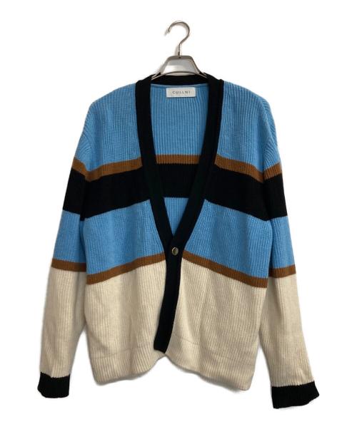 CULLNI（クルニ）CULLNI (クルニ) EX.COLOR BORDER CARDIGAN サックスブルー サイズ:1の古着・服飾アイテム