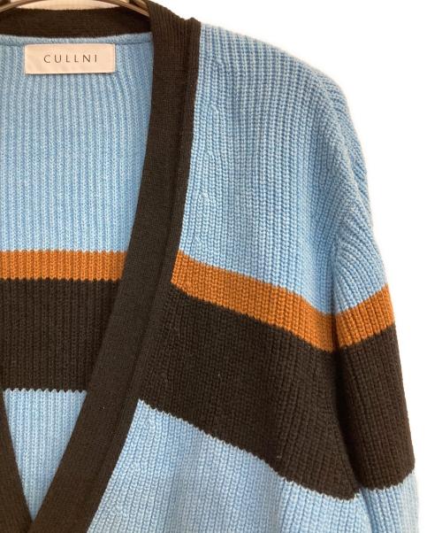 CULLNI（クルニ）CULLNI (クルニ) EX.COLOR BORDER CARDIGAN サックスブルー サイズ:1の古着・服飾アイテム