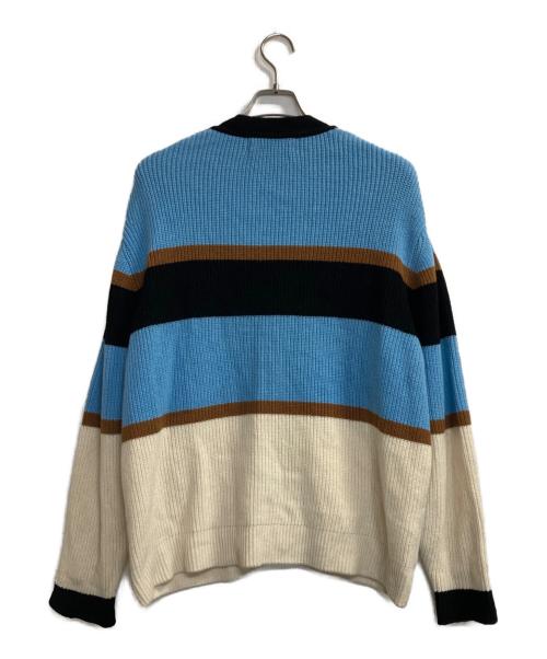 CULLNI（クルニ）CULLNI (クルニ) EX.COLOR BORDER CARDIGAN サックスブルー サイズ:1の古着・服飾アイテム