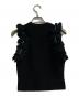 3.1 phillip lim (スリーワンフィリップリム) サイドジップフリルノースリーブニット ブラック サイズ:XS：5000円
