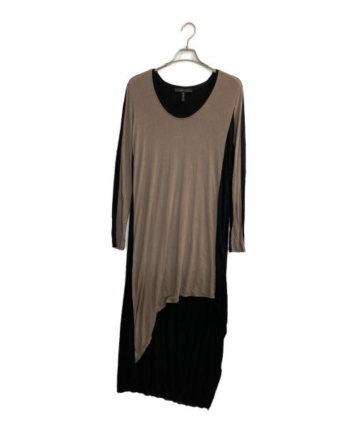 BCBG MAX AZRIA（ビーシービージーマックスアズリア）BCBG MAX AZRIA (ビーシービージーマックスアズリア) ニットワンピース ブラック×ベージュ サイズ:Ｓの古着・服飾アイテム