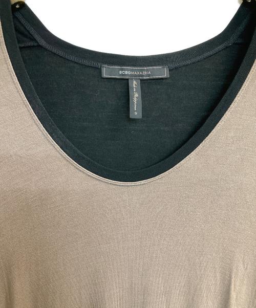 BCBG MAX AZRIA（ビーシービージーマックスアズリア）BCBG MAX AZRIA (ビーシービージーマックスアズリア) ニットワンピース ブラック×ベージュ サイズ:Ｓの古着・服飾アイテム