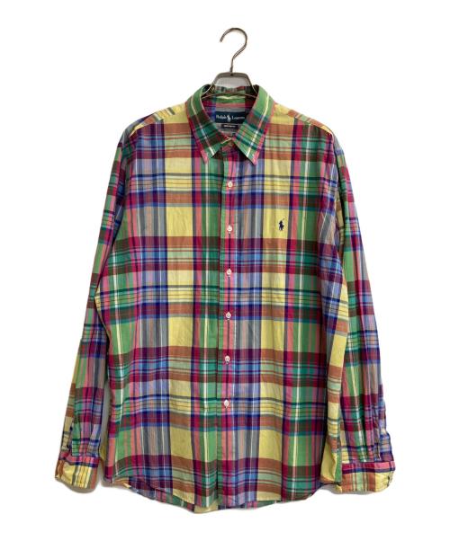 POLO RALPH LAUREN（ポロ・ラルフローレン）POLO RALPH LAUREN (ポロ・ラルフローレン) チェックシャツ イエロー×グリーン サイズ:ＸＬの古着・服飾アイテム