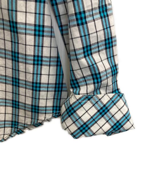 BURBERRY BLUE LABEL（バーバリー ブルー レーベル）BURBERRY BLUE LABEL (バーバリー ブルー レーベル) チェックBDシャツ ブルー サイズ:38の古着・服飾アイテム
