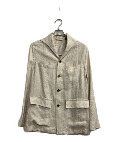 LARDINI（ラルディーニ）LARDINI (ラルディーニ) elleon linen jacket ベージュ サイズ:Ｓの古着・服飾アイテム