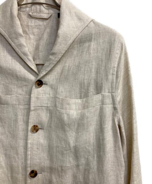 LARDINI（ラルディーニ）LARDINI (ラルディーニ) elleon linen jacket ベージュ サイズ:Ｓの古着・服飾アイテム