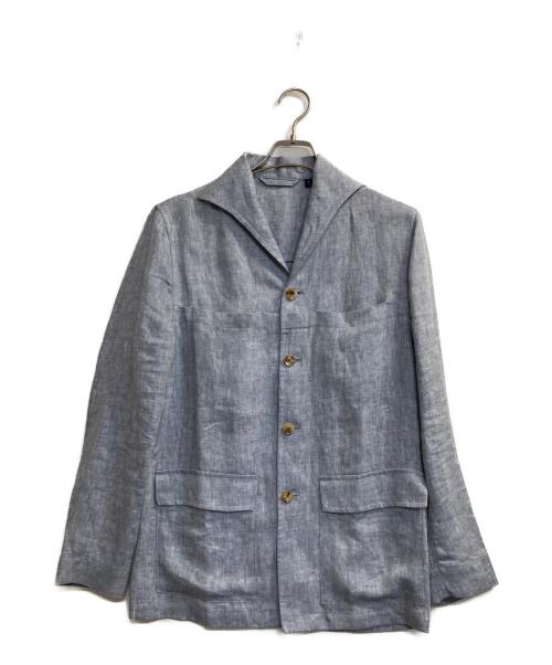LARDINI（ラルディーニ）LARDINI (ラルディーニ) elleon linen jacket ブルー サイズ:Ｓの古着・服飾アイテム