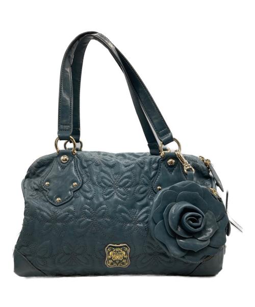ANNA SUI（アナスイ）ANNA SUI (アナスイ) メアリー ボストンバッグ ネイビーの古着・服飾アイテム