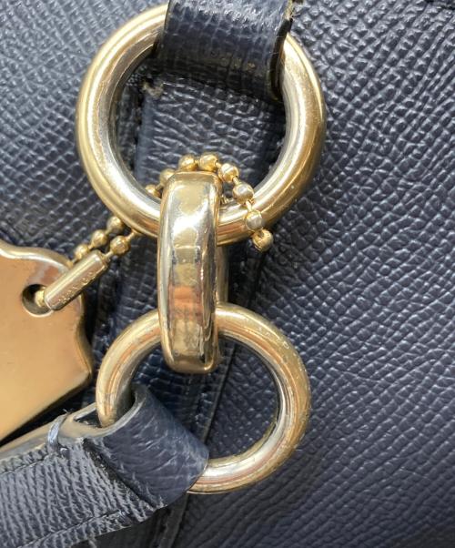 COACH（コーチ）COACH (コーチ) レザートートバッグ ネイビーの古着・服飾アイテム