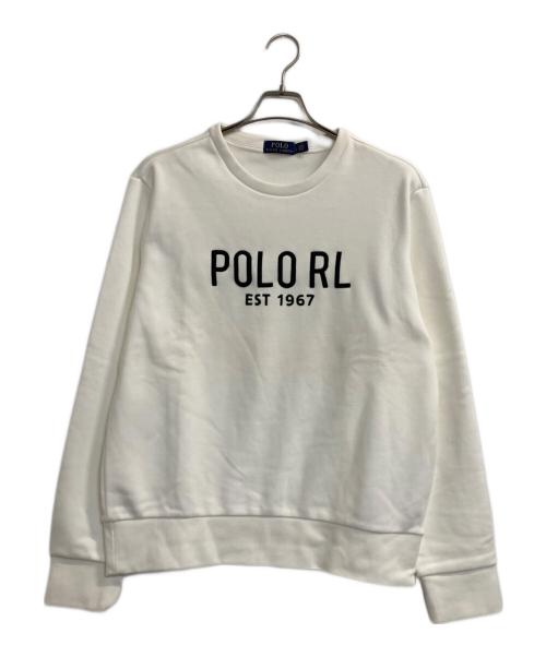 POLO RALPH LAUREN（ポロ・ラルフローレン）POLO RALPH LAUREN (ポロ・ラルフローレン) ロゴスウェット ホワイト サイズ:Lの古着・服飾アイテム