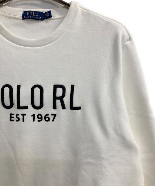 POLO RALPH LAUREN（ポロ・ラルフローレン）POLO RALPH LAUREN (ポロ・ラルフローレン) ロゴスウェット ホワイト サイズ:Lの古着・服飾アイテム
