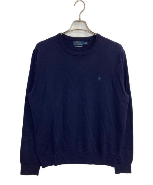 POLO RALPH LAUREN（ポロ・ラルフローレン）POLO RALPH LAUREN (ポロ・ラルフローレン) ウールニット ネイビー サイズ:Ⅼの古着・服飾アイテム