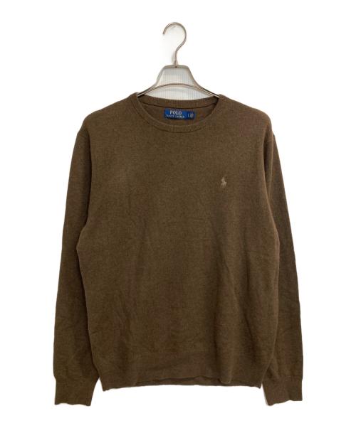 POLO RALPH LAUREN（ポロ・ラルフローレン）POLO RALPH LAUREN (ポロ・ラルフローレン) ウールニット ブラウン サイズ:Ｌの古着・服飾アイテム