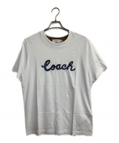 中古・古着通販】COACH (コーチ) ロゴ刺繍Tシャツ ホワイト サイズ:L 