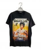 DSQUARED2ディースクエアード）の古着「Dyed Bruce Lee T-shirt」｜ブラック